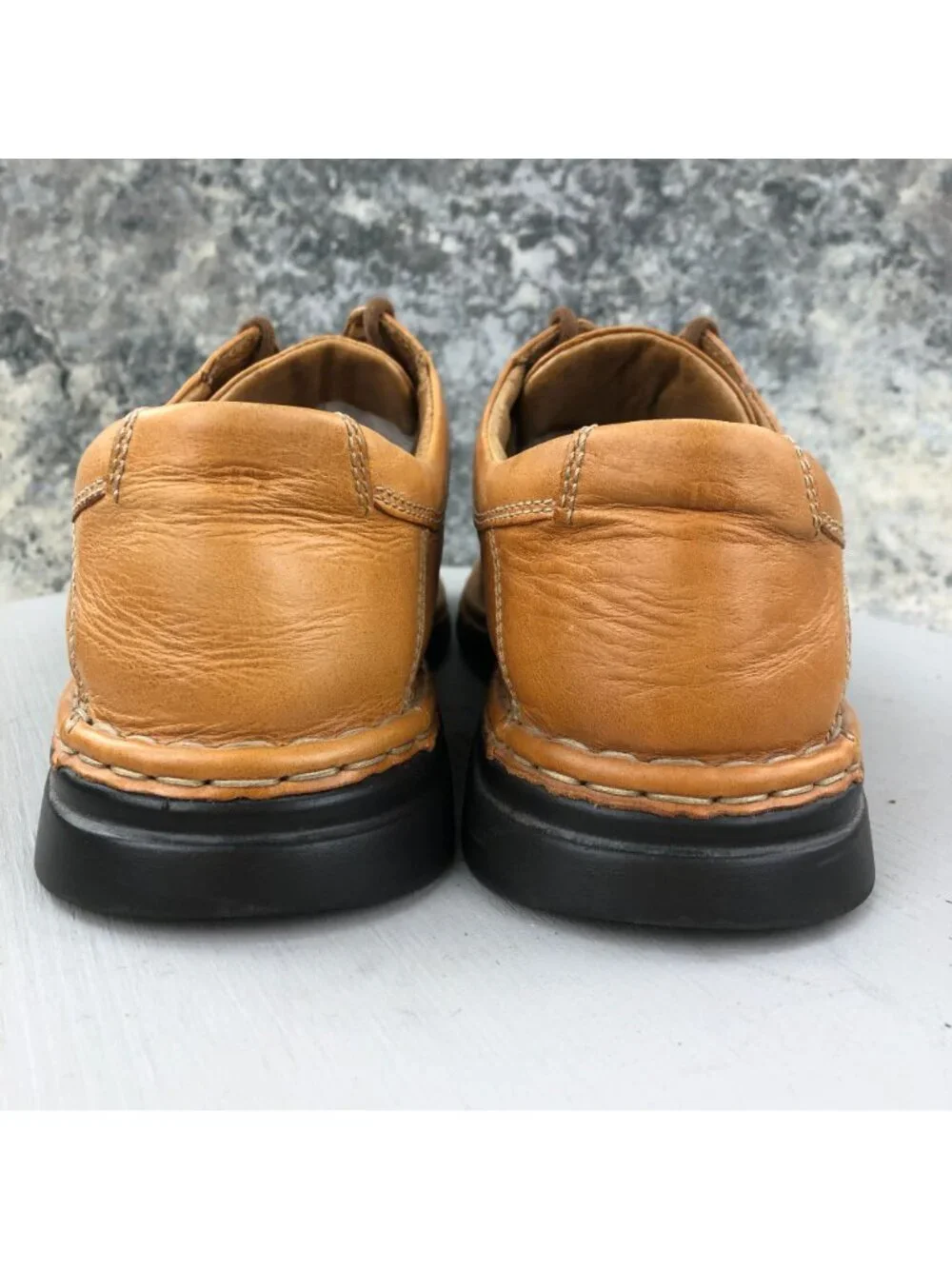 Josef Seibel Men's EU 42 (9) Brown Leather Closed Toe Lace-Up Casual Dress Shoes